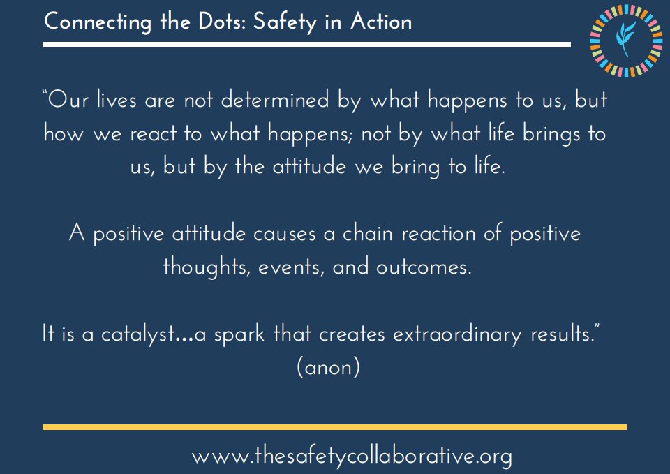 This inspirational quote was shared by one of the speakers (<a href="/FrankDiane72/">Frank DeAngelis</a>) at our upcoming event "Connecting the Dots". Highlighting lessons learned from crises and averted attacks, how to manage threats, heal as a community, join us in-person or virtually thesafetycollaborative.org