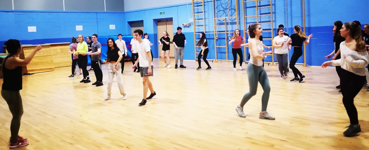 LargsAcademy's tweet photo. It was all about the 50s as @ActiveSchoolsNM taught the #Grease2020 cast to hand jive at rehearsals today. Tickets will be released soon... Watch this space... https://t.co/zl24jg2lfj