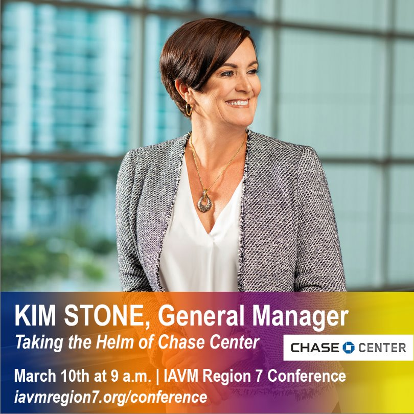 JenniferNorris2's tweet photo. #IAVM Region 7 Conference at LA Convention Center
Day 2 Conference Keynote is a conversation with Kim Stone, GM of the Chase Center!
See the agenda for more details at 📲 https://t.co/6pfGyQKlvr ✔️
REGISTER TODAY! #ChaseCenter #KimStone #womeninleadership https://t.co/ySd50sOrJ4