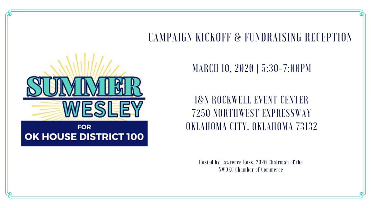 SummerforHD100's tweet photo. Please join us for a campaign kick-off and fundraising reception for @ChahtaSmmr! HD 100 is easily the most flippable seat in the state, but we need your help to make it happen! Join us to support the campaign &amp; learn more about ways you can help #summerforhd100 https://t.co/OTSiEsDWAv