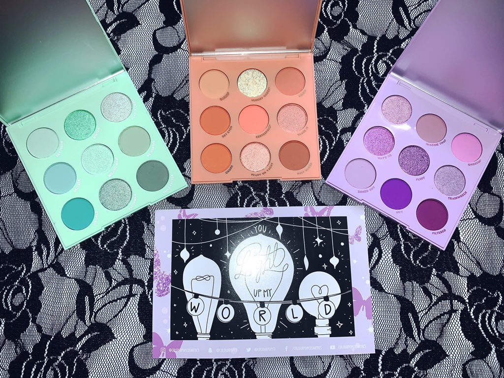 kyrstynleighh's tweet photo. I was finally able to open the beautiful #giveaway package I won from @ColourPopCo ! I am so very excited to be able to add these to my collection and I cannot wait to play with them!! Thank you so much @ColourPopCo #RandomActsofColourpop https://t.co/m7G17wYGxC