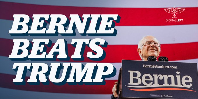 Bernie Sanders beats Trump by the "widest margin of all the Democratic presidential candidates #NVCaucus #TheResistance #Indivisible