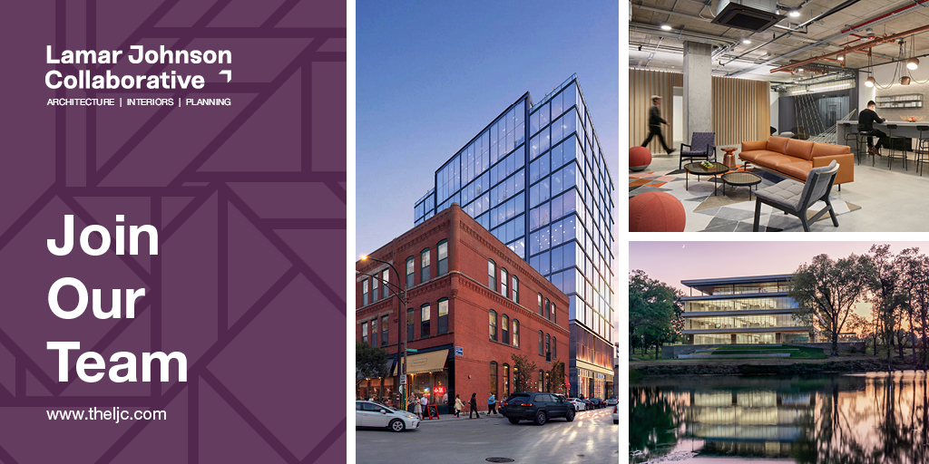Calling all architecture and design students! Interested in getting a foot in the door? Check out <a href="/the_ljc/">Lamar Johnson Collaborative</a> and visit theljc.com/careers for more info on internship and job opportunities.