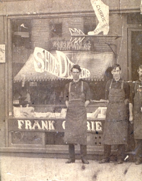 For the next week we will feature photos from the Heritage exhibit, Down to Business: A Look Back at Charlottetown's Oldest Businesses. 

Curie's Shoe Repair (The Shoe Dr.), Queen Street, 1913
Frank Currie opened his shop in 1903.  His descendant, David is still repairing shoes.