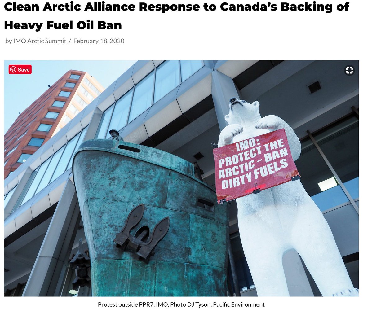 CleanArctic's tweet photo. #Breaking: @CleanArctic Alliance Response to #Canada’s Backing of #Arctic Heavy Fuel Oil Ban https://t.co/iKPikmXEJ4 #imoarcticsummit #ppr7 @Sian_Prior9 @WWFCanada https://t.co/yrZusRbJ3Y