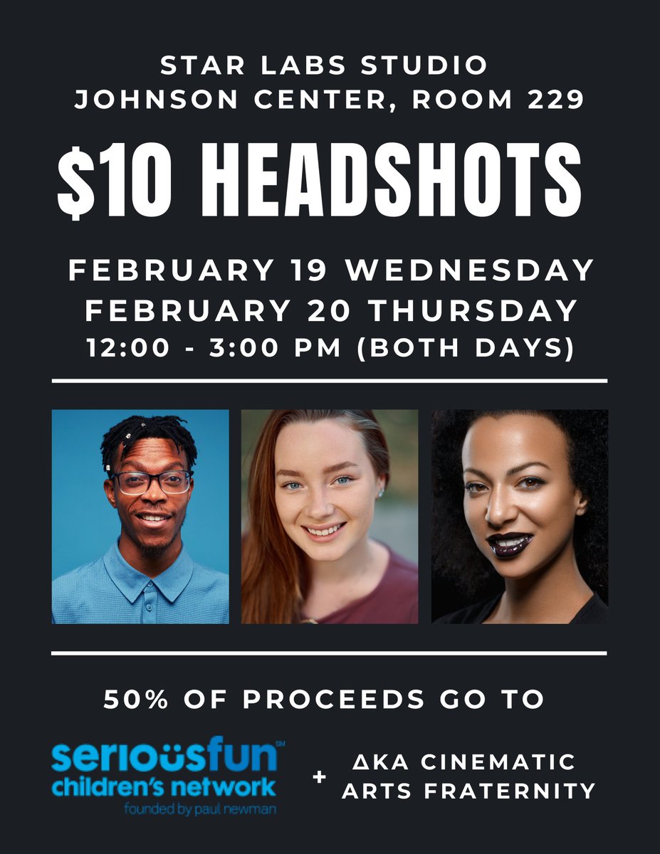 Need headshots? Come on out to our headshot event happening this Wednesday and Thursday!