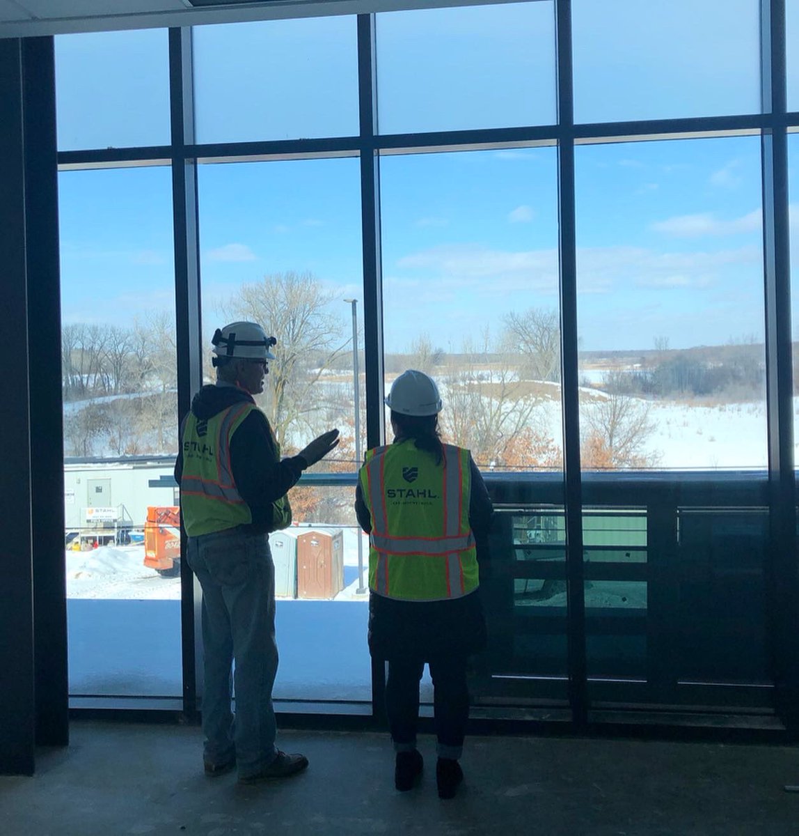 Stahlco's tweet photo. Today’s safety lunch celebrated 3️⃣0️⃣0️⃣ days of going accident free at the Army National Guard’s new 135,000 SF Readiness Center. Thank you to everyone on site for their commitment to safety. We couldn’t do it without you! #StahlBuilds #StahlIA #safety #mnconstruction https://t.co/jvsWasHqqn