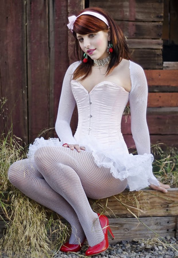 Outdoor vintage trans girlfriend