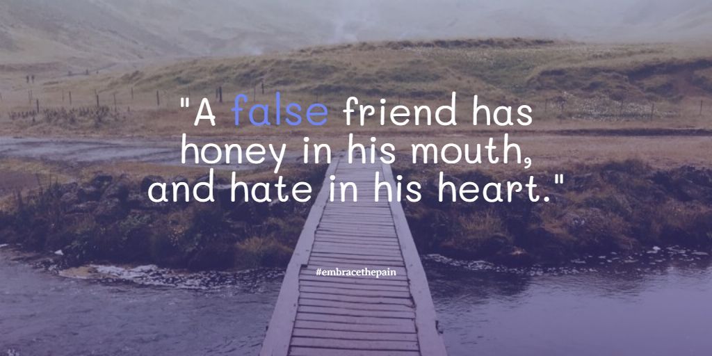 JRWesley6's tweet photo. A false friend has honey in his mouth, and hate in his heart. 🖤 
#TuesdayThoughts #embracethepain https://t.co/7GuyHBvzR3