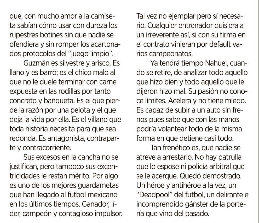 CARLOSLGUERRERO's tweet photo. - Nahuel Guzmán, el de la TV en blanco y negro. 
- El "Deadpool" del futbol. 
- Un adelantado ¿o atrasado? 🤔

🖋🗞
@reformacancha
@canchamural 
@CANCHAELNORTE 
👇🏻 https://t.co/13RTyTepc9