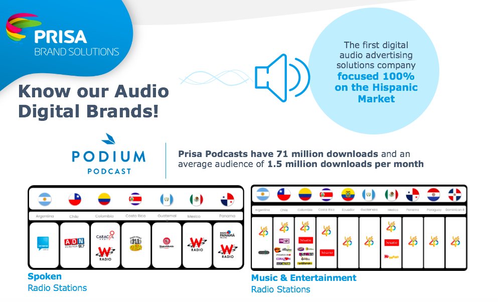 PBS_US's tweet photo. Did you know that our #podcasts have more than 71 million downloads and an average audience of 1.5 million per month? 

Contact us for more info to reach and connect with the U.S. Hispanic Audience: Info@prisabrandsolutions.com #PrisaBrandSolutions #AudioAd #HispanicAdvertising https://t.co/0gwxjn6T3k