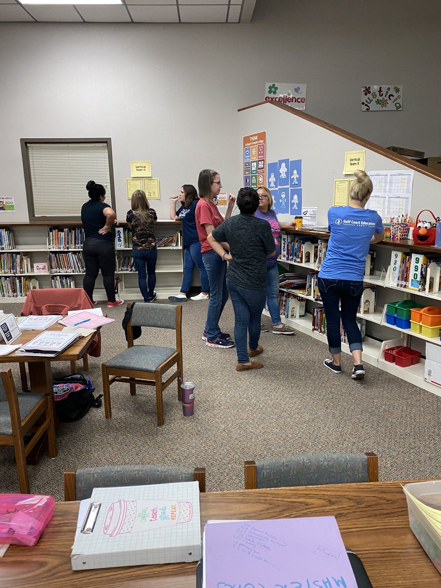 TeagueJan's tweet photo. We had a great 4NW Focus Training Day.   Productive vertical conversations about Math Rountines as well as reflective conversations about our Fact Fluency Plan. Kruse teachers are the BEST!! #pisdmathchat #kruseelementary https://t.co/zNYSTokSpk