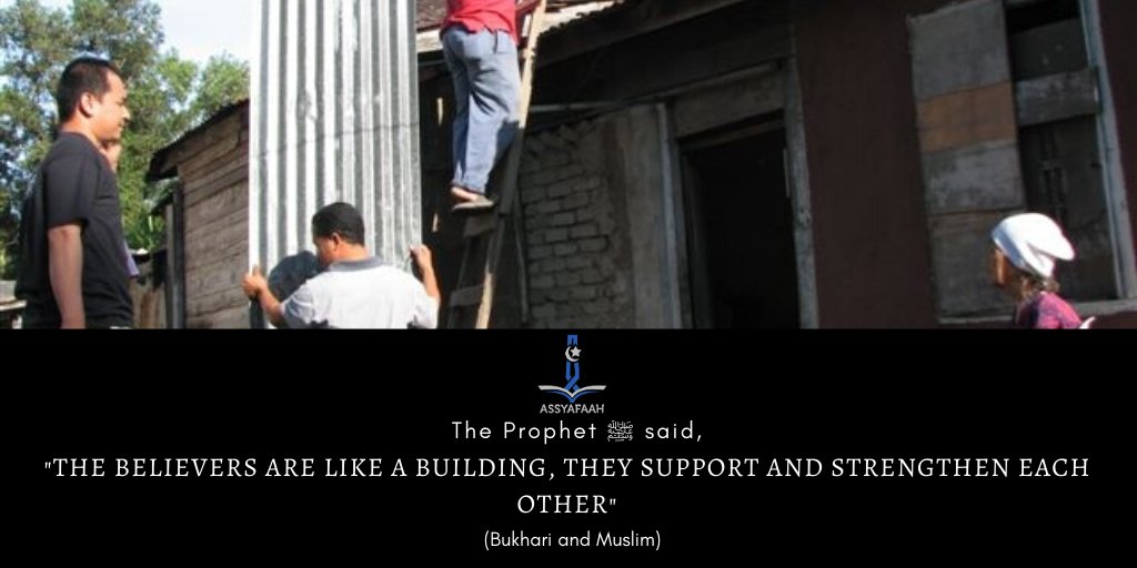 The Prophet ﷺ said, "The believers are like a building, they support and strengthen each other" (Bukhari and Muslim)

Subuh(05:58), Zohor(13:20) Asar(16:37) Maghrib(19:21) Isyak(20:31)

#PrayerTime #Singapore #Hadith #Wisdom #DailyQuote #Islam