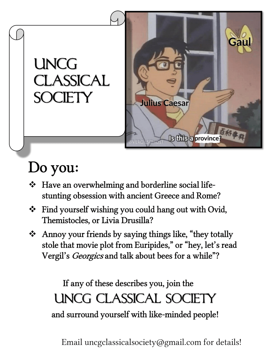 Classical Society (@uncgclassicssoc) on Twitter photo 