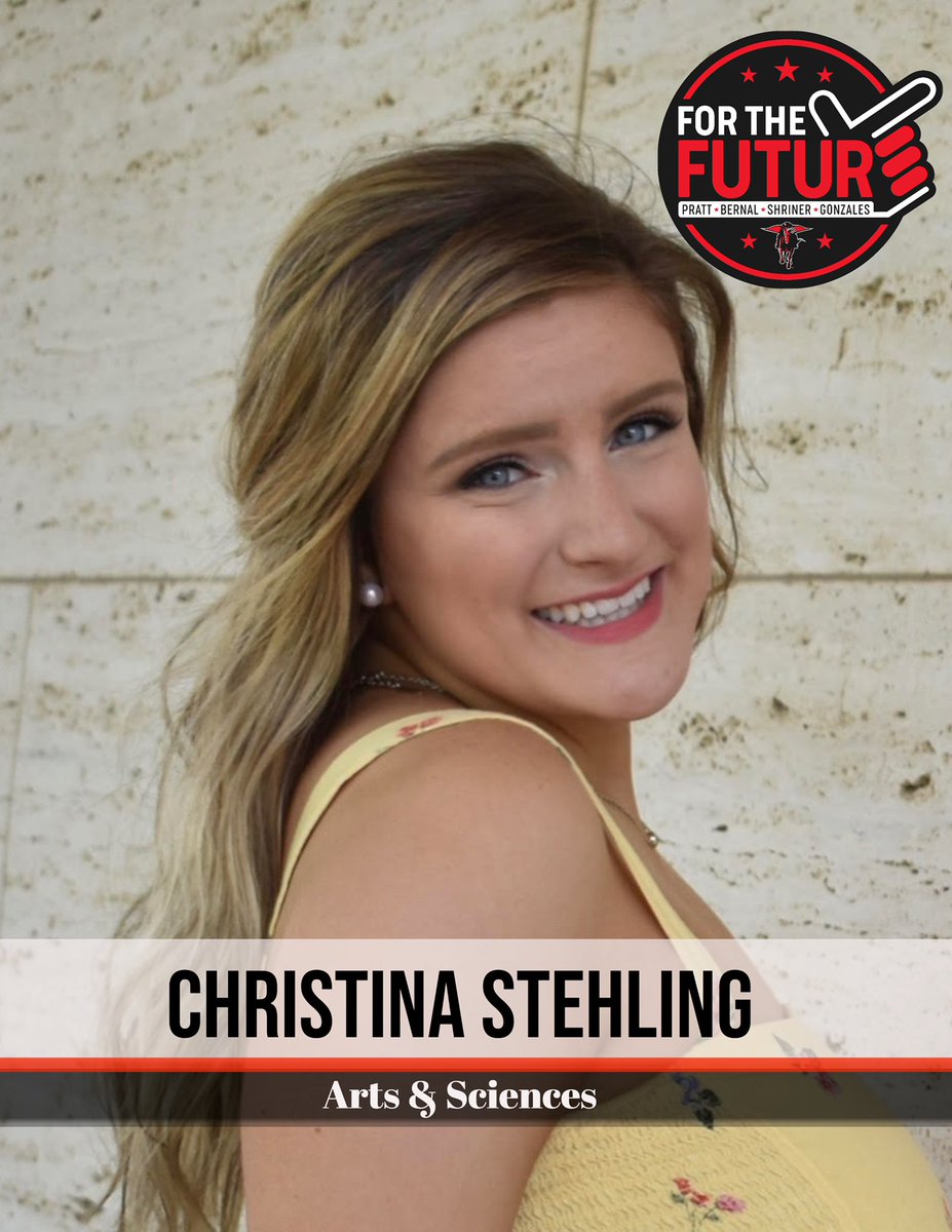 Introducing the ‘For The Future’ Arts &amp; Sciences Senator candidates!
•
•
Arts &amp; Sciences students, have your voice be heard and vote for these peers to represent you! The future of Texas Tech is in your hands! #forthefuture
