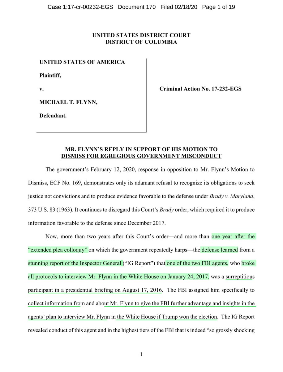 I haven’t read his entire opposition but a cursory read of a few paragraphs- I see Flynn’s QAnon-Sense histrionics by way of this fling ...continue unabated and undeterred But such sharp & pointed language to the Court - that’s not exactly productive. https://ecf.dcd.uscourts.gov/doc1/04507667566?caseid=191592