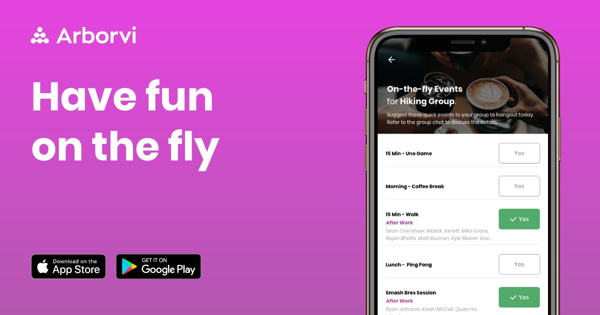 arborvi_inc's tweet photo. Become an early adopter and test the app out within your company by sending us a DM or filling out the form below.

https://t.co/JKRRG7gvjN

#arborvi #employeeengagement #workfriends #happyatwork #friendshipgoals #funatwork #friends https://t.co/bgYBB1ww4f