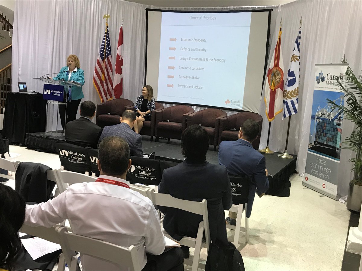 We’re at the Canada Florida #SmartCitiesRoadshow today in Miami! 🌴🇨🇦🌊

A panel discussion by Smart City leaders:
- Raimundo Rodolfo, <a href="/citycoralgables/">City of Coral Gables</a>
- Mike Sarasti, <a href="/CityofMiami/">City of Miami</a> 
- Dr. Sukumar Ganapati, <a href="/FIU/">FIU</a>
- Dr. Selcuk Uluagac, <a href="/FIU/">FIU</a>

.../...