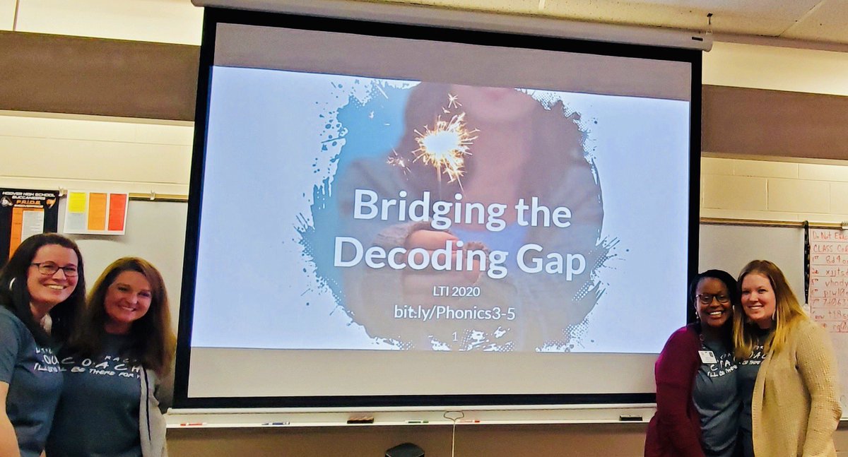AlishaLitCoach's tweet photo. The best part of today was co-leading this session with these ladies! 🙌🏼 The participants were amazing and we had a rich discussion surrounding the need to bridge the gap in decoding in the upper grades. ⁦@HooverSchools⁩ ⁦@HCSLTI⁩ https://t.co/Z7KXCNe767