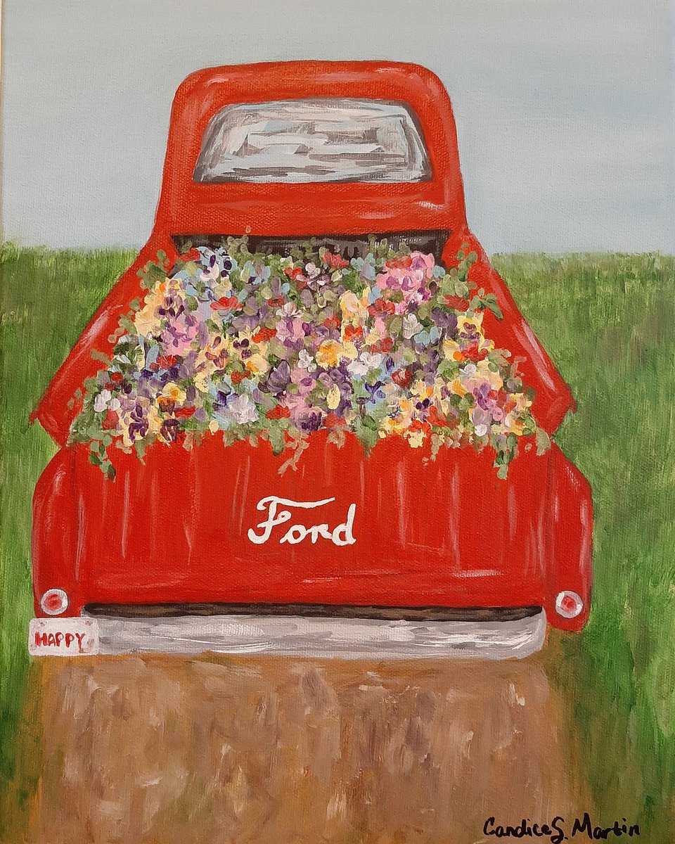 StoneMarStudio's tweet photo. After the success of my red truck winter paintings, several people have been asking for new truck artwork. This is my latest, with a springtime theme.
#acrylicpainting #acrylic #stonemarstudio #art #artist #handmadeinnc #handmadenc #homedecor #ncartist #ncart #painting #ourstate https://t.co/cInZ3Zuy0i