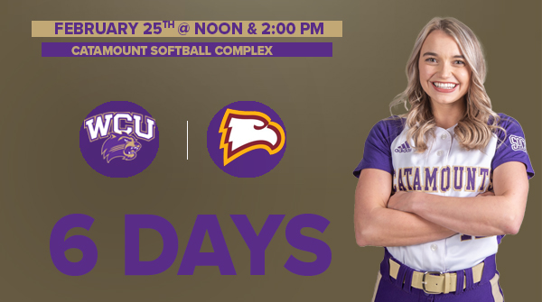 CatamountPromos's tweet photo. The count down is on for your  @WCUsoftball teams Home Opener. Be sure to join us next Tuesday as softball season will officially be back in the 'Whee'. #CatamountCountry https://t.co/5nEEEmvsE9