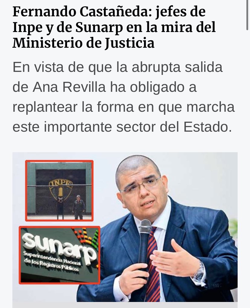 CBrinole's tweet photo. Estimado @MinjusDH_Peru @FCastanedaP_ , el problema que tiene la Sunarp no es el SN, es el absoluto control que ejerce el GG y sus asesores en la entidad, hacen lo que quieren sin ningún reparo. Informado estás @canalN_ @PanamericanaTV @Cuarto_Poder @elcomercio_peru https://t.co/h9QU33amPS