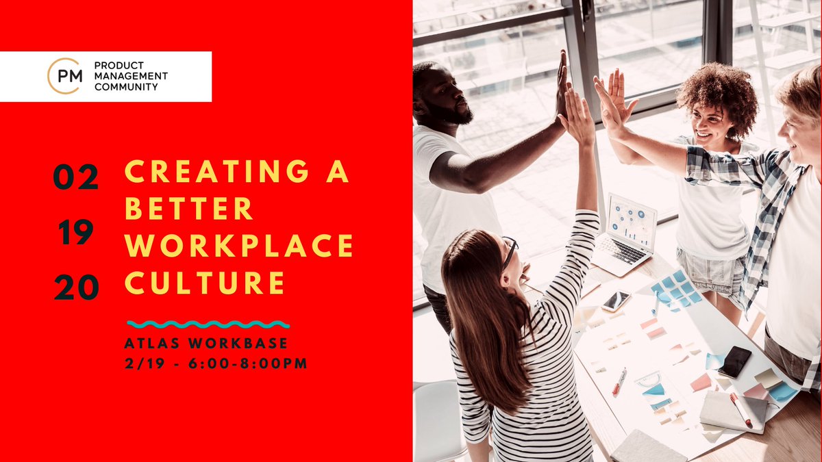 Coming up TOMORROW! #Workshop on Creating a Better Workplace Culture w/ @DeclareMeDavey - 6pm @ <a href="/atlasworkbase/">ATLAS Workbase</a> -- get your tickets now!  #prodmgmt #productmanagement #seattle eventbrite.com/e/creating-a-b…