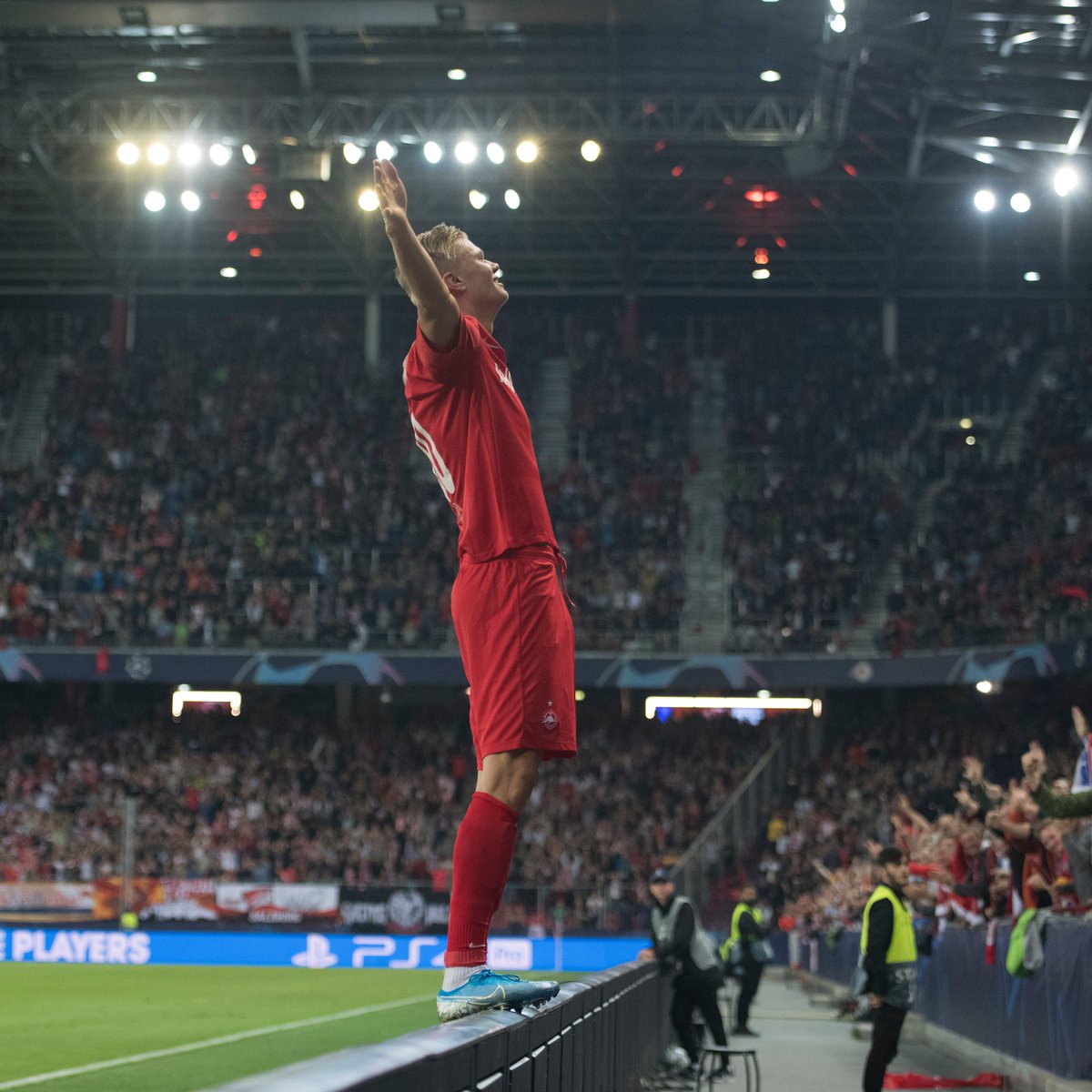 bwin's tweet photo. Erling Braut Haaland is the first player to score for two clubs in the same Champions League season🏅 https://t.co/CBbfEgfDMM