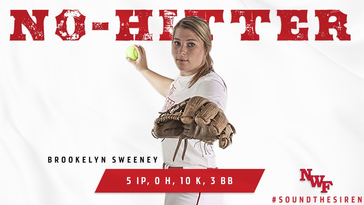 Brookelyn Sweeney, ladies and gentlemen!

The sophomore struck out 10 over five innings in a winning effort.

#SoundTheSiren