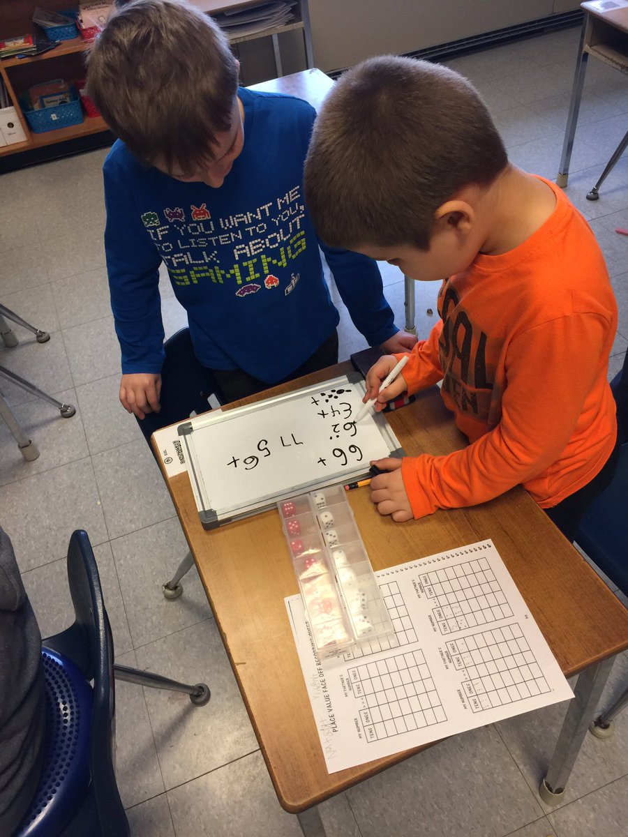 StBasil2021's tweet photo. Place Value Face Off allows students to identify the number of tens and ones in a given number, grade two students explore hundreds.  Students are able to practice “reasonableness” by estimating how far apart the numbers are “Forty-two is greater than twenty-four by about twenty” https://t.co/K3SaPE4yVL