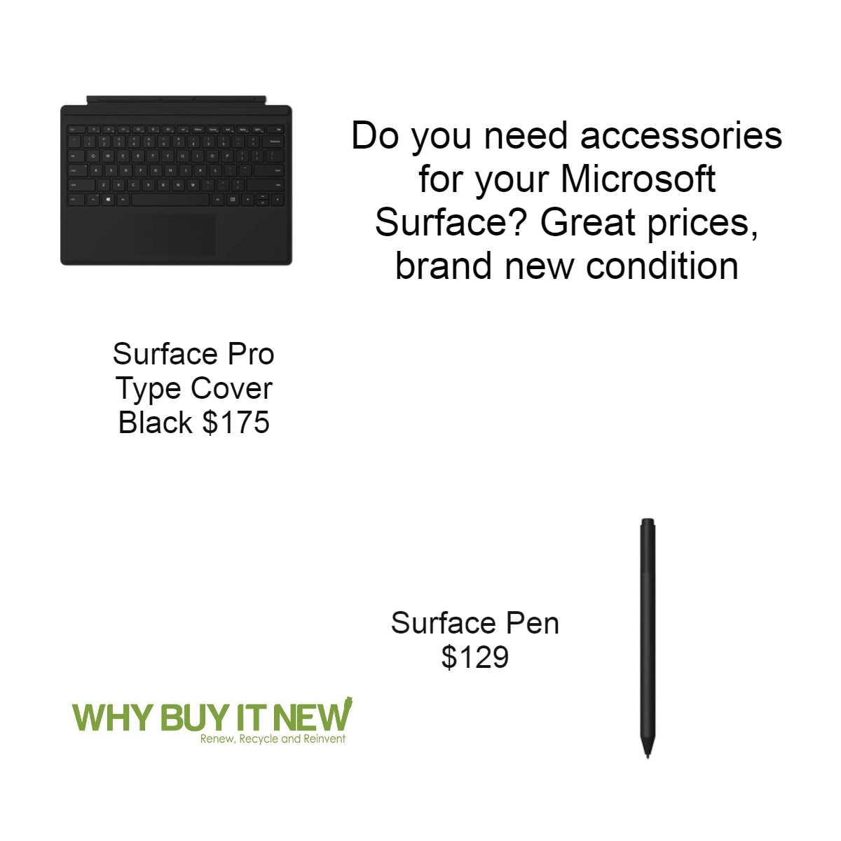 whybuyitnew's tweet photo. New listing: Do you need accessories for your Microsoft Surface product?  We have just added these to our store at a great price. https://t.co/LBL4s5Ap4A https://t.co/FYnERcErmT