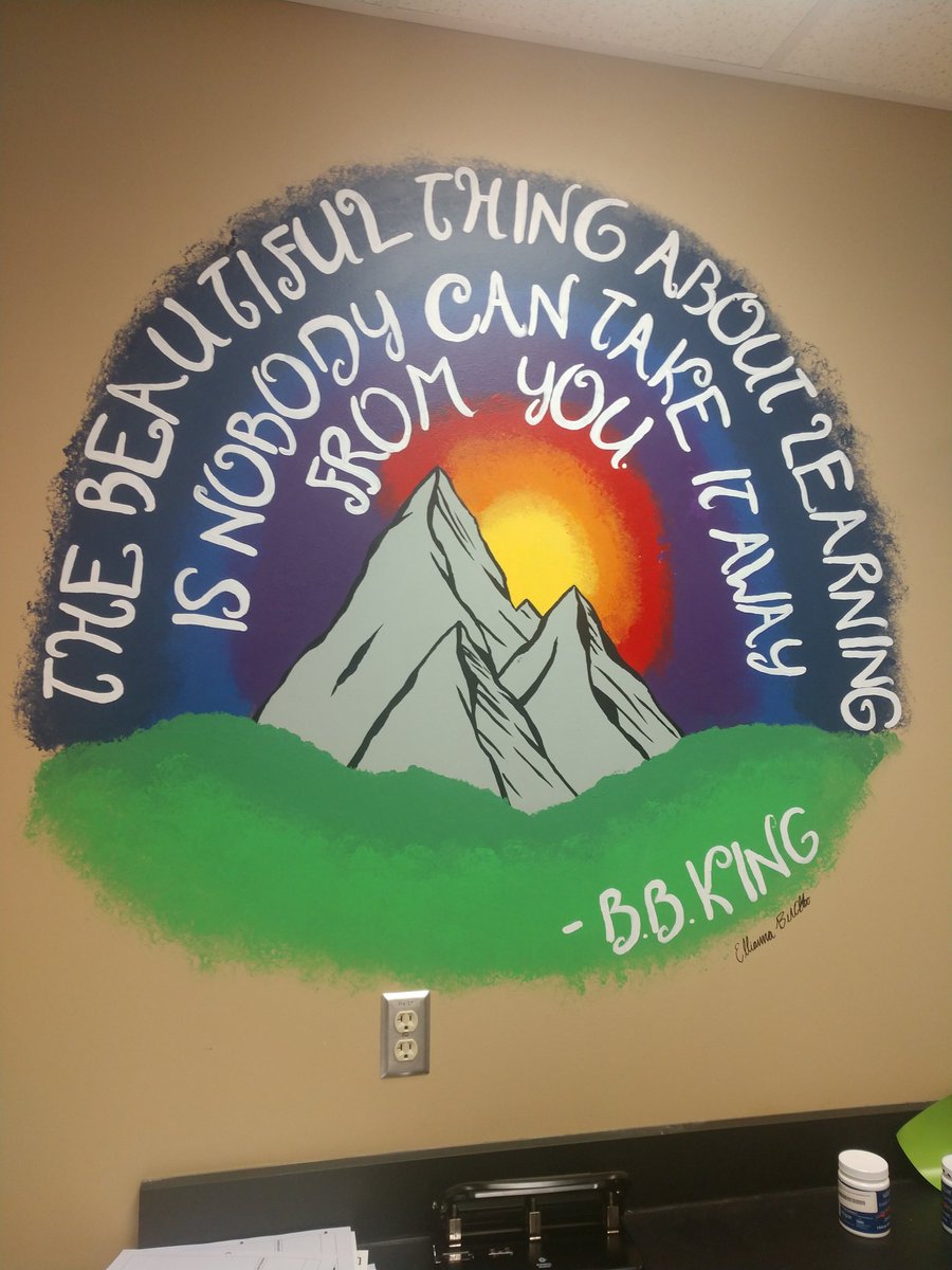 MrsBorrowman's tweet photo. Absolutely love that an extremely talented artist and amazing soul added this to my wall ❤️ #bhslearn #313teach https://t.co/e41q9ODLmh