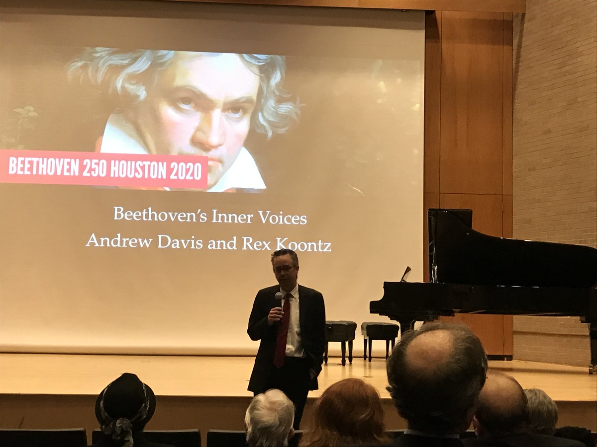 UHMusicTheory's tweet photo. Thanks @uhkgmDean, for a wonderful lecture on Beethoven's inner voices tonight! A great kick off to the Beethoven 250 Festival. https://t.co/1vgF5GF7oO