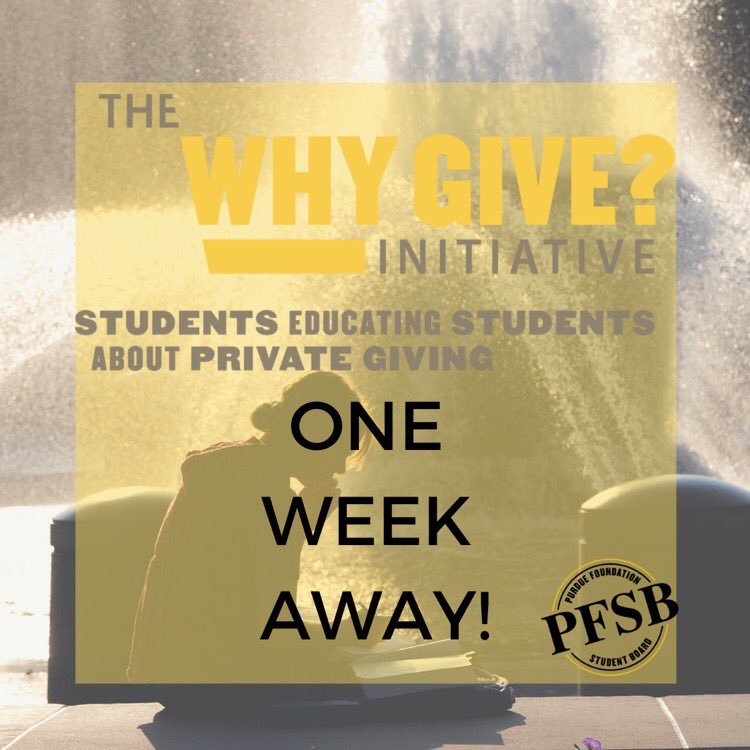 PFSB_Purdue's tweet photo. 🚂🚂 PFSB’s “Why Give” week is right around the corner! Be sure to stay tuned to our social media to see all of the different activities, events and GIVEAWAYS, and how you can get involved! https://t.co/RvqabT0JDE