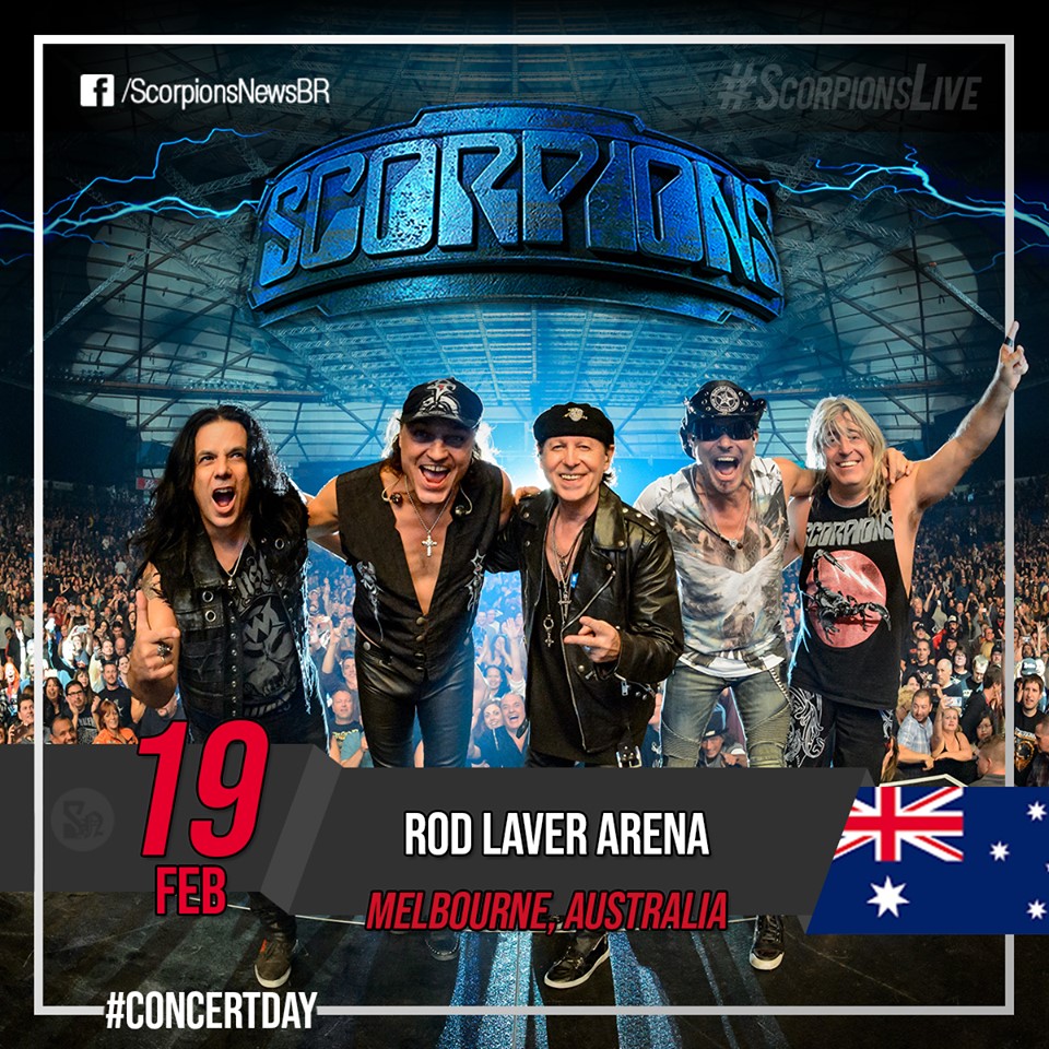 #ConcertDay
Melbourne, Australia 🇦🇺 (Rod Laver Arena)
#ScorpionsLive #ScorpionsNews <a href="/scorpions/">Scorpions</a> 

- Next Stop: Feb. 22nd - Sydney, Australia 🇦🇺 -