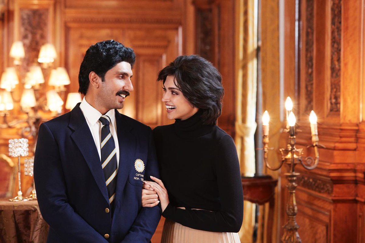 taran_adarsh's tweet photo. Here it is... #DeepikaPadukone as #RomiDev in #83TheFilm... Stars #RanveerSingh as #KapilDev... Directed by Kabir Khan... 10 April 2020 release in #Hindi, #Tamil and #Telugu. #ThisIs83 https://t.co/wNGB9lk0xA