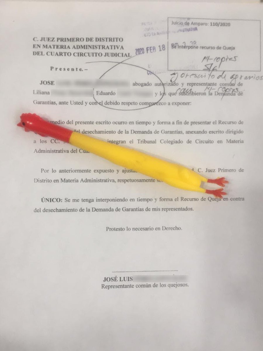 cesarmty's tweet photo. #URGENTE
En #NuevoLeon @Nosotros_NL y @RSTR_oficial interponen recurso de queja vs. el desechamiento que hizo el Juez 1 de Distrito en Materia Administrativa del @CJF_Mx del amparo solicitado Vs. construcción de Viaducto de @ROADIStr en el Río #Santa Catarina.
#RioSi
#ViaductoNo https://t.co/MnWFJ5tXzQ