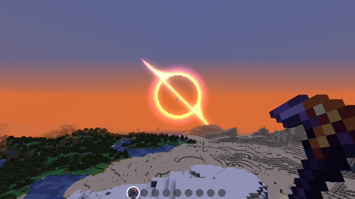 ENDESGA's tweet photo. > as the blackhole sun sets _
#Cube7 #Minecraft https://t.co/7DctG1xGMG