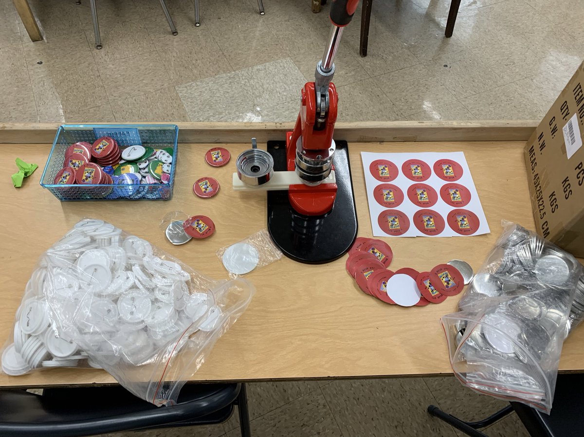 ProjectLITWatts's tweet photo. We made a ton of #IReadIt buttons for tomorrow’s #ProjectLITWatts #ProjectLITBookClub on @JamiesonV’s #RollerGirl! How many kids will take one home tomorrow?!? #Watts, come read with us! https://t.co/vOPmDJzskl