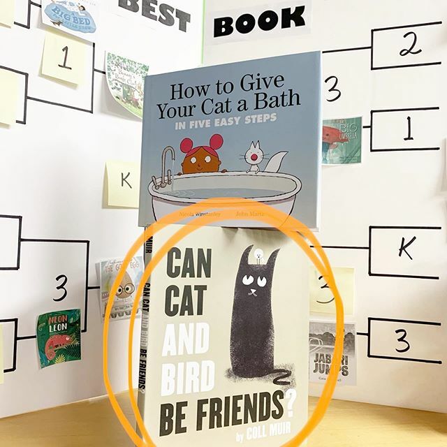 The cat books battled today and 
Coll Muir’s Can Cat and Bird Be Friends came out victorious! 
A library can never have too many cat books... and this one is a delightful tale about the magic of an unexpected friendship and how differences actually bring… ift.tt/2P79Twb