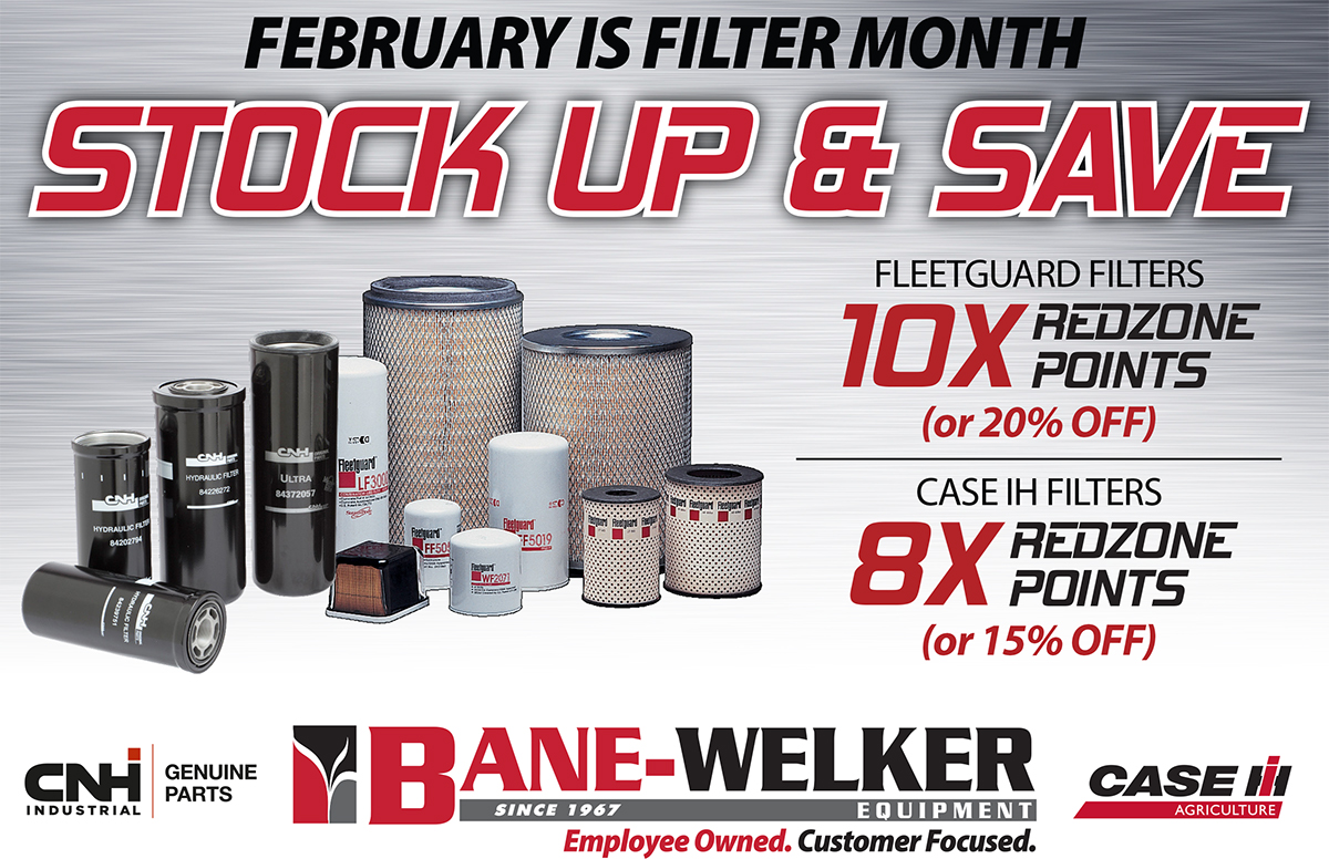 BaneWelkerEquip's tweet photo. Have you stopped in and stocked up on filters yet? February is our best #filtersale of the year! #FilterFebruary #CaseIH #Fleetguard https://t.co/cB0NqhtzOU