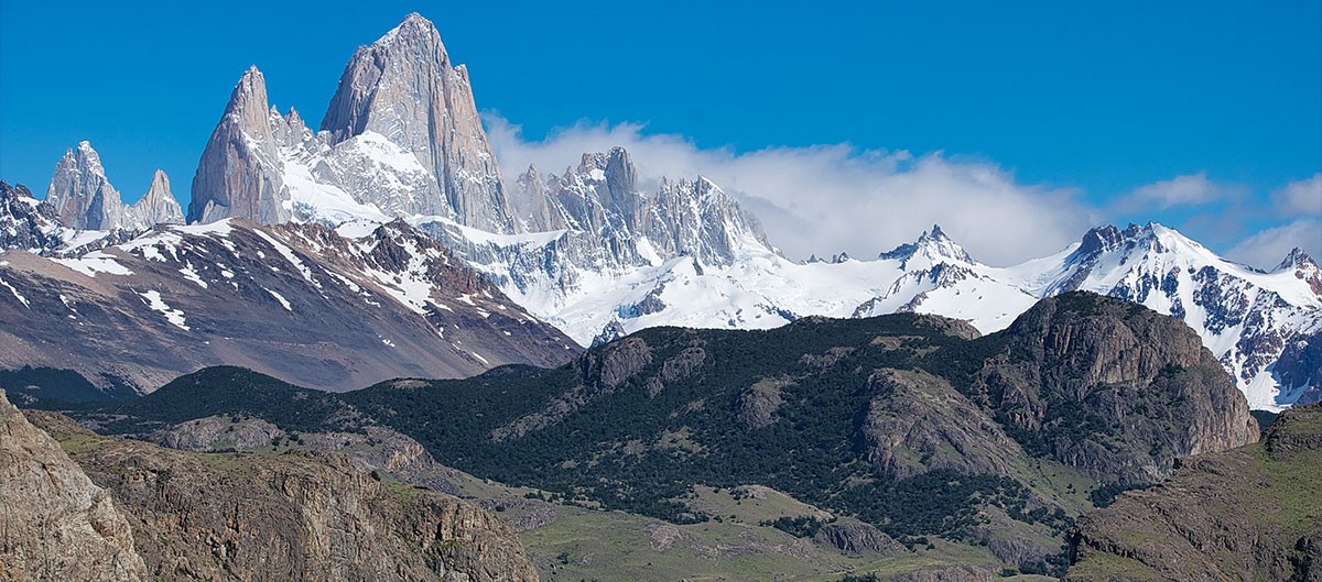 El Chaltén is located in the southern Andes, within the Los Glaciares National Park, in a valley where the De las Vueltas and Fitz Roy rivers converge. Chaltén hill is the predominant landscape figure. Santa Cruz Province - Patagonia Argentina