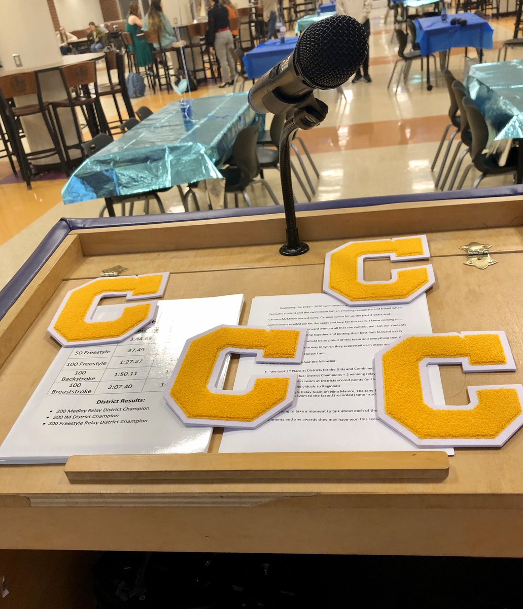 CCHS_SwimTeam's tweet photo. Ready for a great night of celebrating our athletes! #GOLIONS 💜🏊🏻‍♀️ #MauryCountySwim @CCHS_SwimTeam @MCPSsportsinfo https://t.co/wjg8L2AYe2