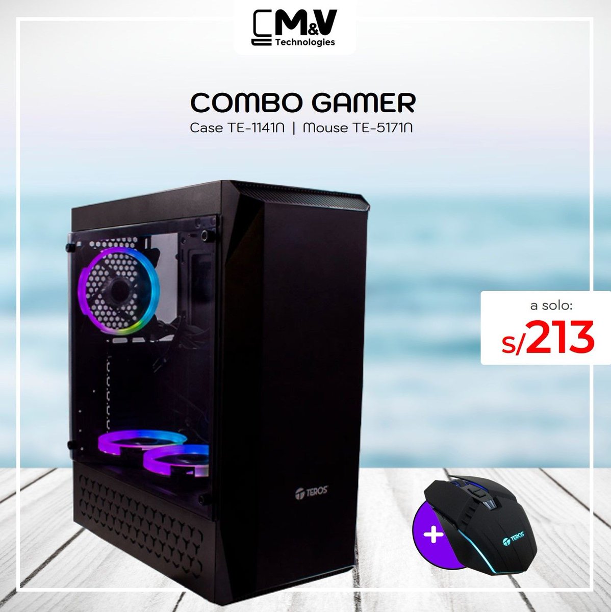 MyVTechnologies's tweet image. 💥#PromoGAMER💥 Embellece tu PC 🎮 con este maravilloso Combo Gamer 👉buff.ly/2Hyi9B5. Recíbelo en menos de 24h en la comodidad de tu hogar 🏠