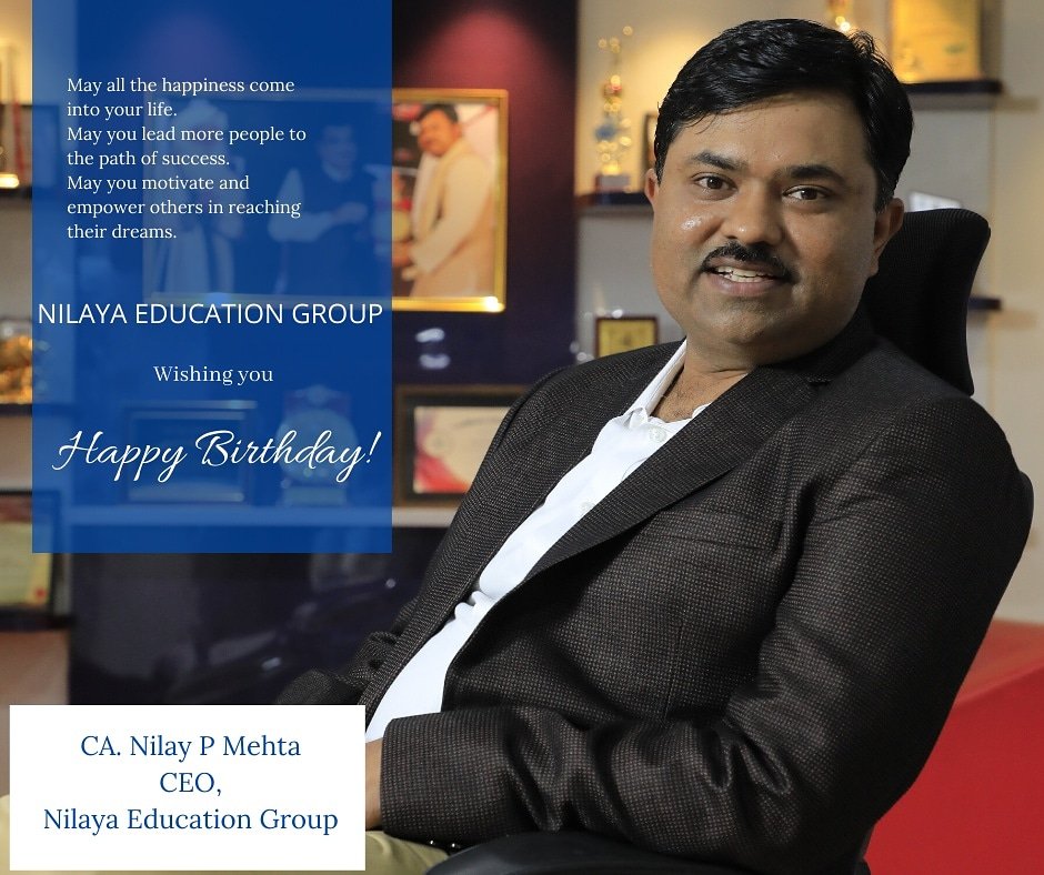 NilayaGroup's tweet photo. Hope your special day brings you all that your heart desires!
Wish you a very happy birthday, Nilay Sir. 
#Nilaya #HappyBirthday  #nilayagroupofeducation #february2020 #nilaypmehta https://t.co/mwDuelqLFg