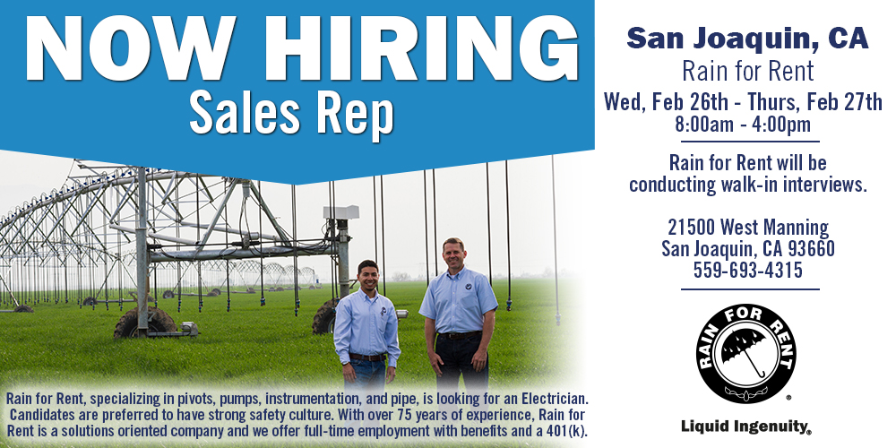 Rain for Rent on Twitter "Our Talent Acquisition team will be hosting hiring events for Sales