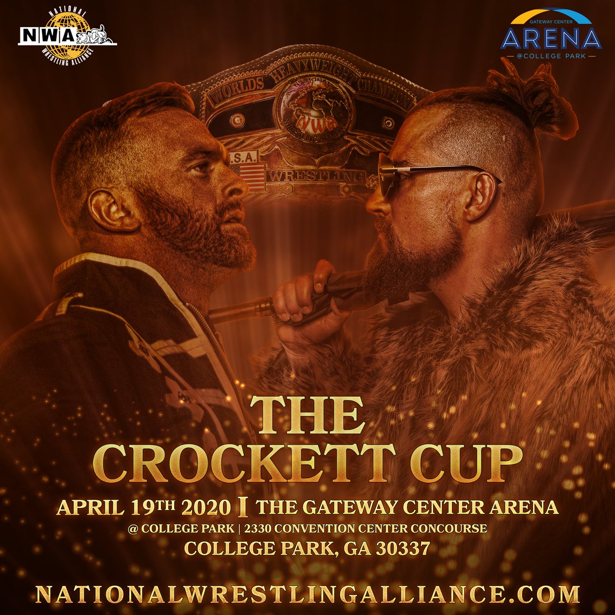 Lagana's tweet image. We are proud to bring this big money attraction and #CrockettCup to @GatewayArena on April 19th. 

Ticket on sale Feb 28th but presale om Feb 27th for email subscribers 

Sign up now - nationalwrestlingalliance.com/crockettcup