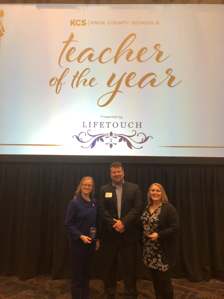 GlennBrent's tweet photo. Huge shout out to Karns Middle teachers of the year! Heather Story, 7th ELA. James Brown, 6th Social Studies, and Kami Lunsford, Chorus. These folks bring #TheKarnsWay to class every single day! Thank you for all you do for our kids! https://t.co/MvPzK74GEP