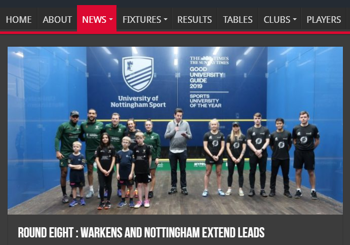 Round EIGHT Roundup :  

<a href="/WarKen_PSL/">University of Warwick / Kenilworth PSL Team</a> and <a href="/UoNSport/">University of Nottingham Sport</a> extend their leads as <a href="/stghltc/">St George's Hill LTC</a> make lat playoff bid ...

pslsquash.com/20r8/