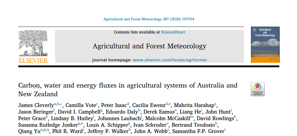 Very excited about our new paper coming out, a survey of #carbon #water and #energy #fluxes in #agriculture across Australia and New Zealand. #wavelets - #statistics #conjunction #predictability #coupling #environment doi.org/10.1016/j.agrf…
<a href="/TERN_Aus/">TERN</a> #NCRISimpact